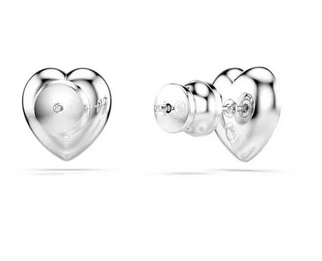 Pendientes de botón Ariana Grande x Swa, Corazón, Acabado en rodio