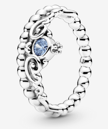 Anillo Tiara Azul Cenicienta Disney Pand