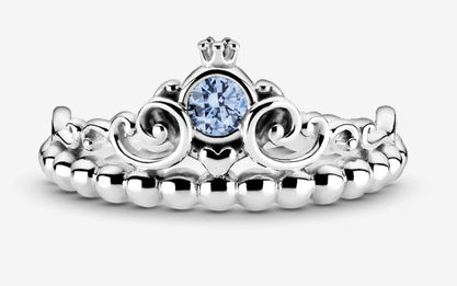 Anillo Tiara Azul Cenicienta Disney Pand