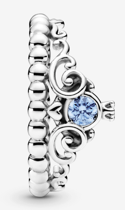 Anillo Tiara Azul Cenicienta Disney Pand