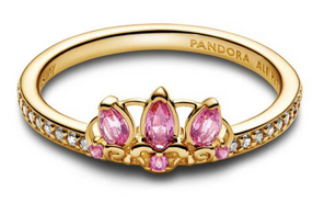 Anillo Princesa Rapunzel de Disney Pand chapado en oro