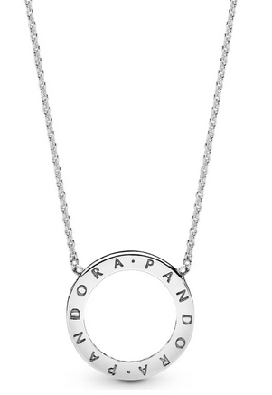 Collar Pand Círculo de brillo Plata Esterlina