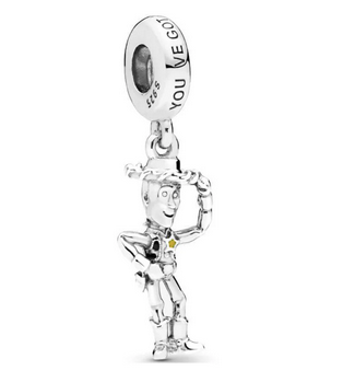 Charm Pand Disney Pixar Toy Story Woody Dangle 	Plata 925