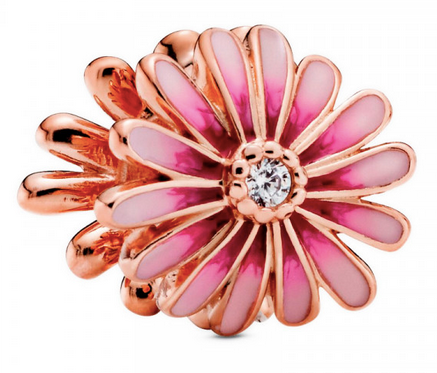 Charm Margarita Rosa	Baño de oro