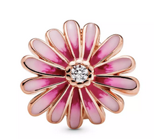 Charm Margarita Rosa	Baño de oro