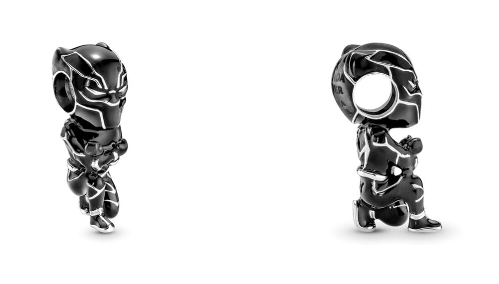 Charm Pantera Negra en plata Marvel 	Plata 925