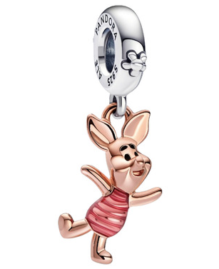 Charm Winnie & Piglet en oro rosa disney	Baño de oro