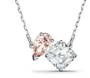 Collar Swa almas atraidas attract soul cristal baño de rodio