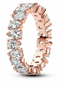 Anillo Pand Timeless  zirconia cúbica brillante	Plata 925 con Baño de oro rosa