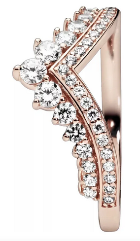 Anilo Pand Tiara Zirconias brillantes	Plata 925 con Baño de oro rosa