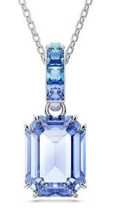 Colgante Swa Millenia, Talla octogonal, Azul	Baño de rodio