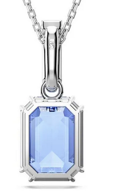 Colgante Swa Millenia, Talla octogonal, Azul	Baño de rodio