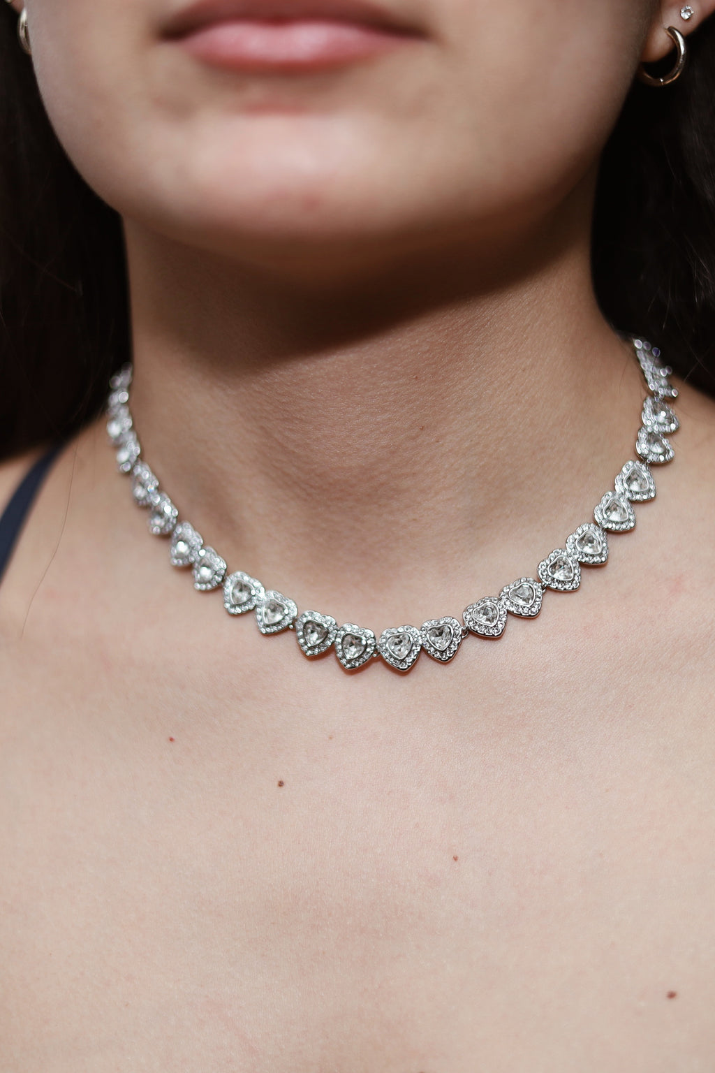 Collar Swa Ariana Coleccion, elegante de cristales corte corazón Original