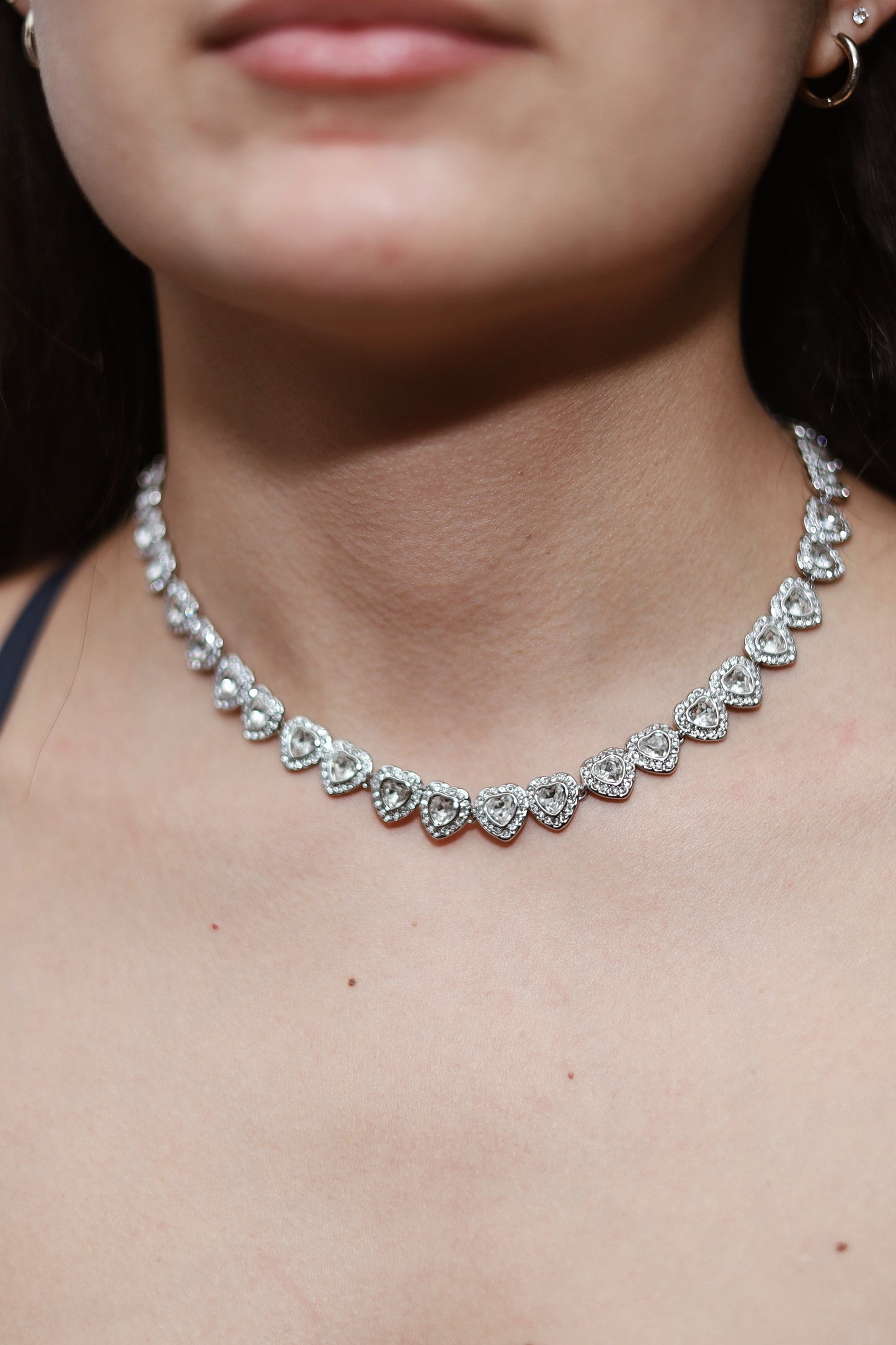 Collar Swa Ariana Coleccion, elegante de cristales corte corazón Original